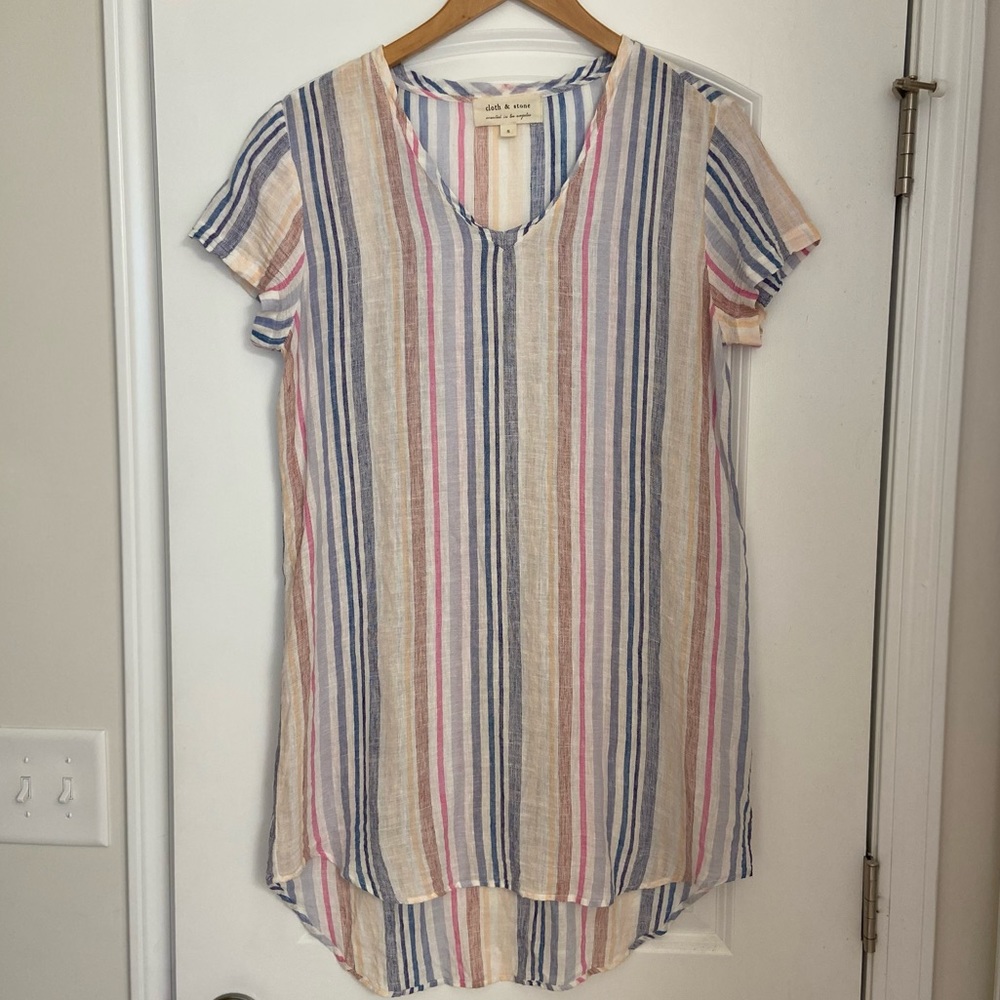 Cloth & Stone linen striped dress